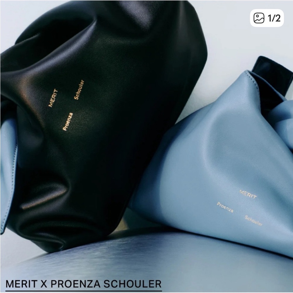 Proenza Schouler Black and Light Blue Clutch - Picture 10 of 13